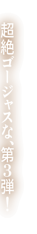 超絶ゴージャスな、第3弾！